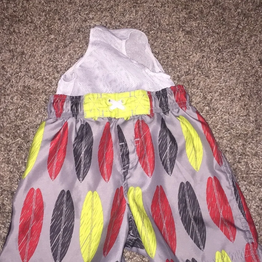Circo Gray Swimming Trunks/Shorts Red Yellow Black Colored Pattern